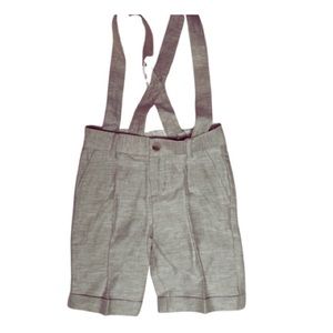 Gray boys suspender short, size 5